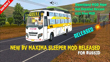 NEW BV MAXIMA SLEEPER BUS MOD RELEASED FOR BUSSID | Download MOD|Full Review| #Bussimulatorindonesia