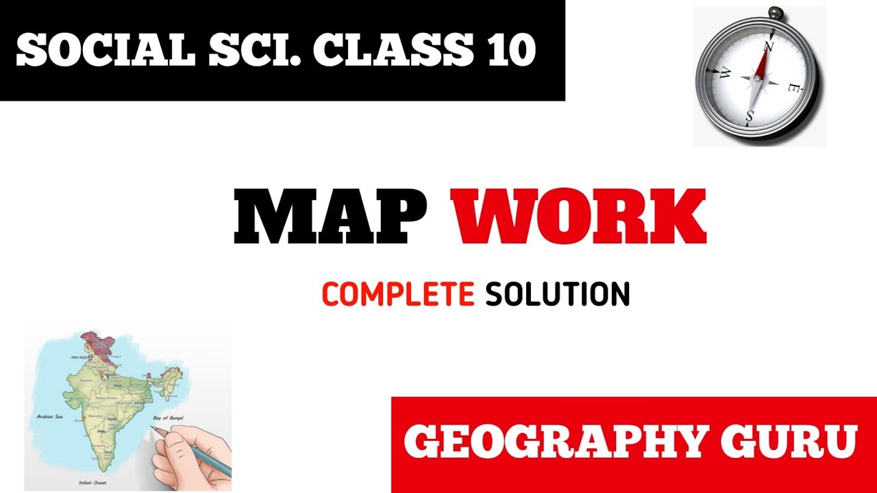 Class 10 SSt Map Work Solution pdf 2024 Class 10 Geography History