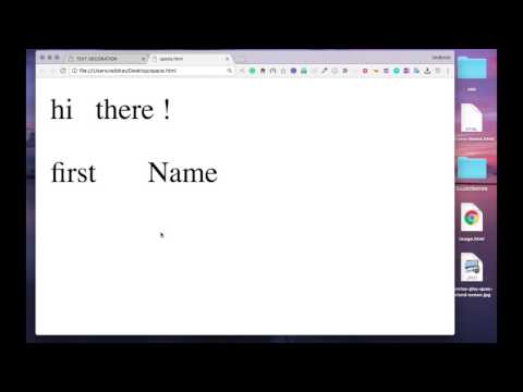 ভিডিও: আপনি কিভাবে HTML এ একটি স্থান সন্নিবেশ করবেন?