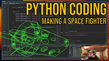 Live Python coding! 3D mesh processing! Making a space fighter model.