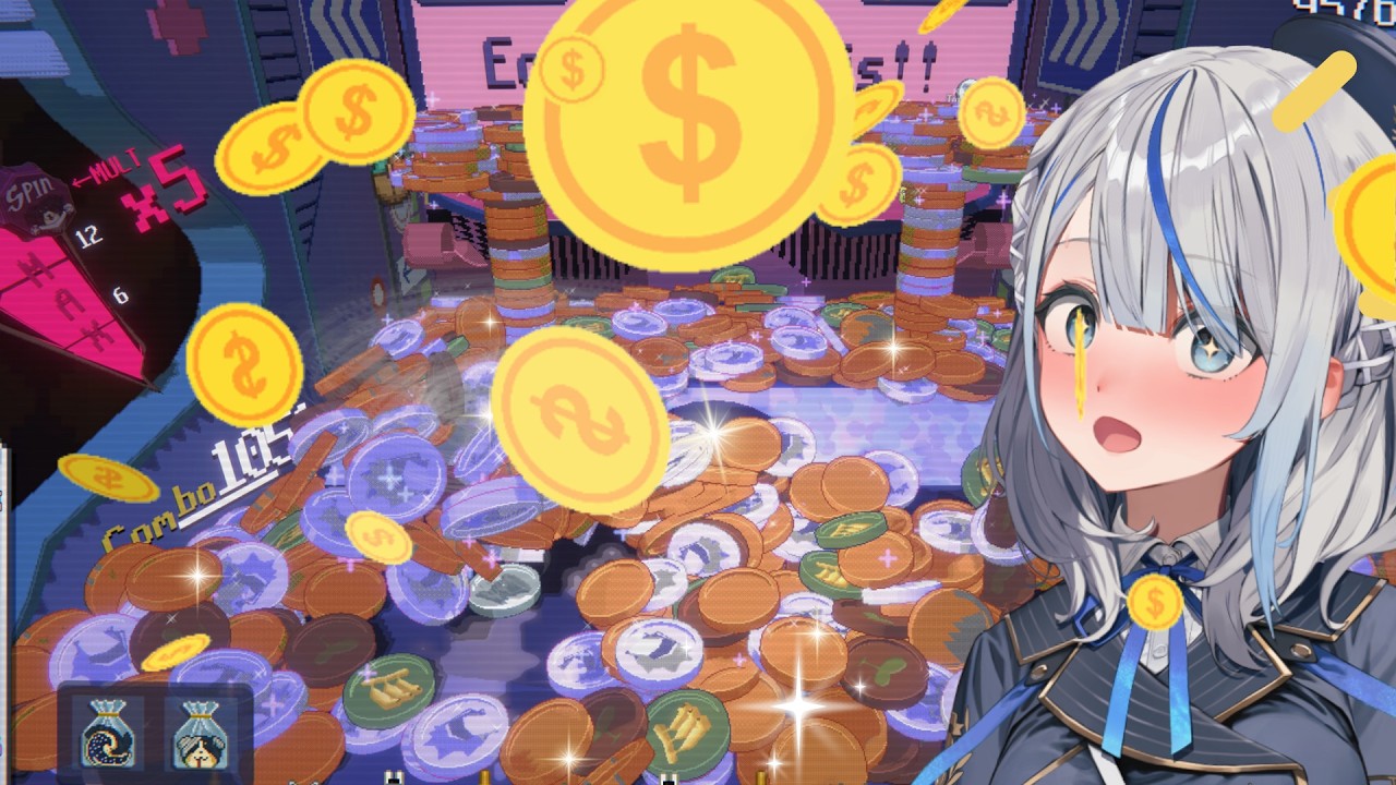 【話題】コインプッシャー×ローグライクの化学反応がヤバい！雨海ルカが魅せる脳汁ドバドバの神プレイと予測不能な展開に全人類が熱狂する夜！【 雨海ルカ WeatherPlanet 】