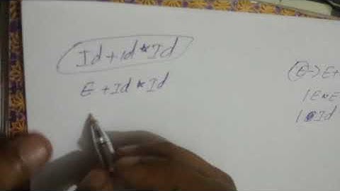 Bottom up and Shift reduce Parsing Part 2