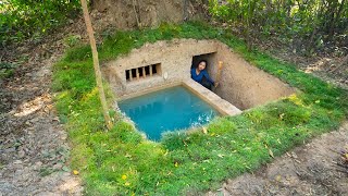 Girl Living Off Grid Built the Most Secret Underground with a Swimming Pool by Hand