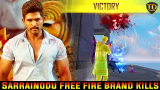 Free Fire Kills with Sarrainodu MASS Dialogues | Telugu Dost