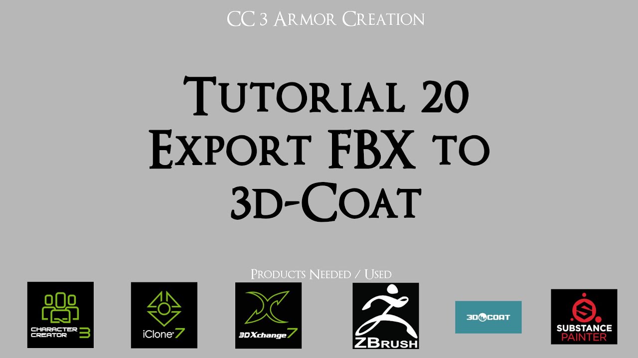 Tutorial 20 - Export FBX into 3D Coat - YouTube