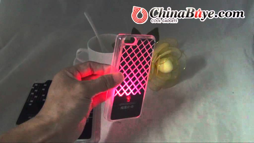 Grid Pattern Calling Sense Flash LED Color Changing Protective Back ...