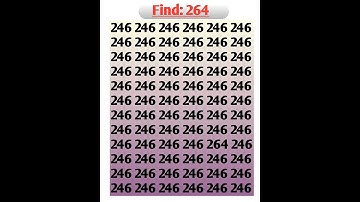Find 264 here/ subcribe, like and share, #maths #opticalillusion #riddles #iqtestgame #subscribe