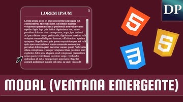 Como hacer un Modal (Ventana Emergente) con Html5, Css3 y JavaScript