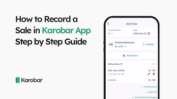 How to Record a Sale in Karobar App?
