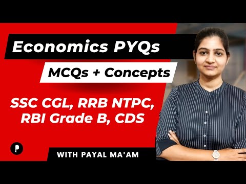 Economics PYQs | SSC CGL, RRB NTPC, RBI Grade B, CDS | MCQs | Concepts