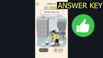 Tricky Quiz Brain Out Puzzle LEVEL 22 Find the locker key (ANSWER KEY) Gameplay Walkthrough