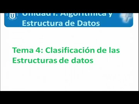 Clasificacion de las estructuras de datos