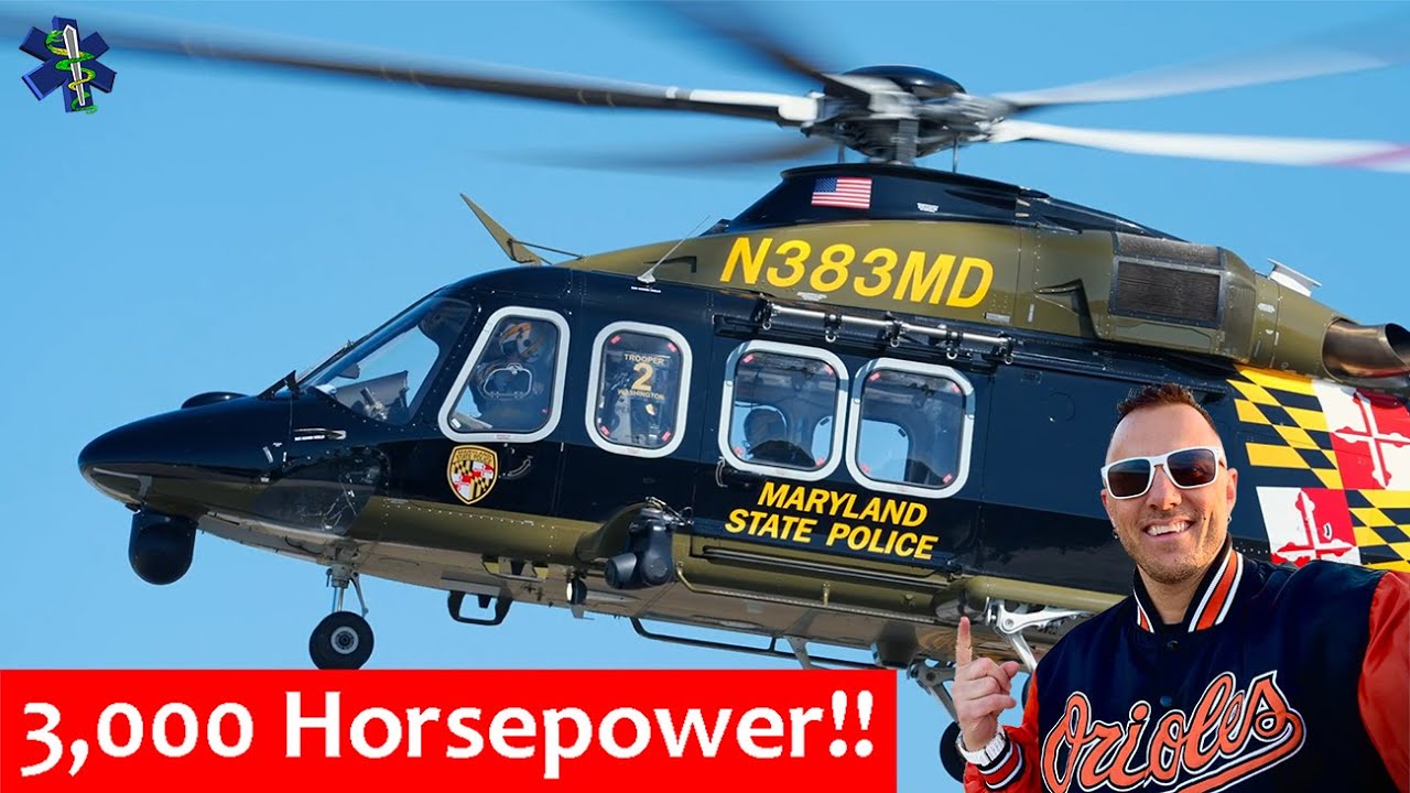 This Police AND Medical Helicopter is HUGE! Maryland State Police Trooper 1 (57)