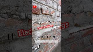 Cutting in wall for electrical pipes #crack #joint #eletrical #construction
