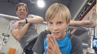 Gymnastics Smack Down Finale - Dad Vs Boy Part 2 - Vlog E155