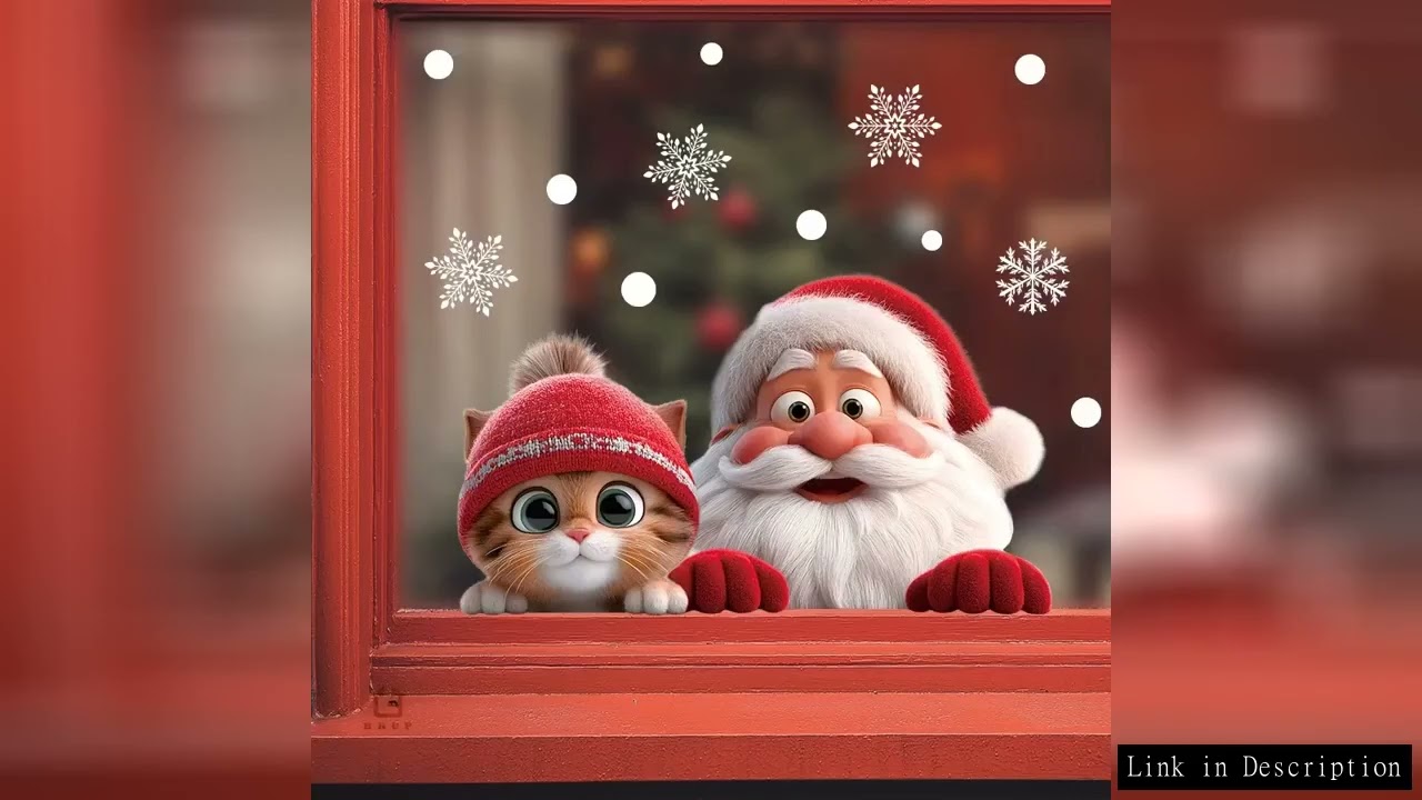 1/2/4Pcs Santa Claus Glass Sticker Home Decoration Shop Window Glass Window Stickers  for Living Roo