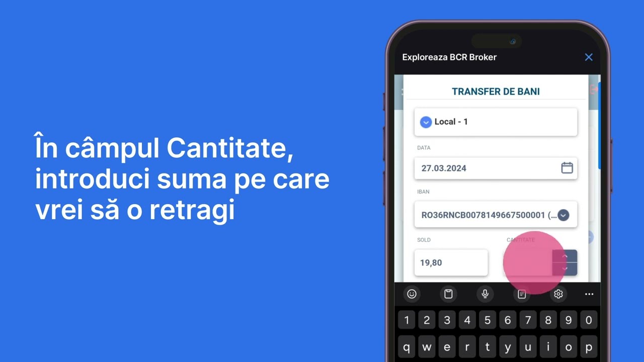 Cum retragi bani din BCR Broker, direct din George?