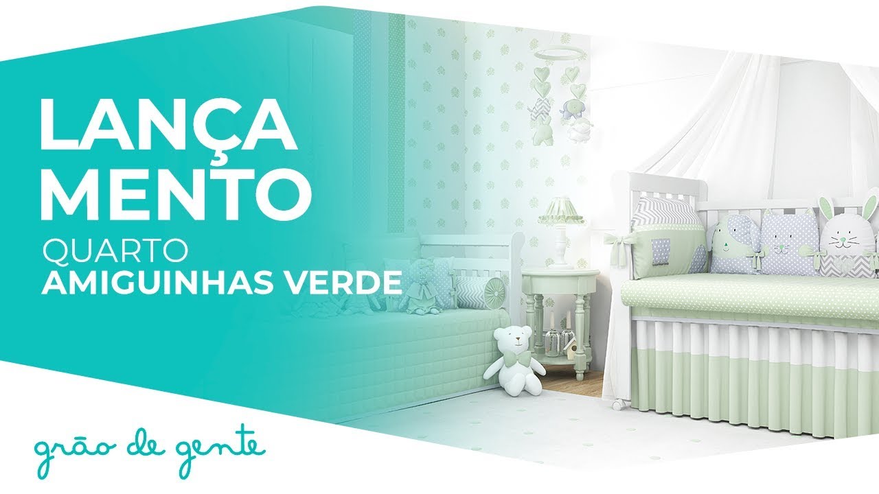 Quarto de Bebê Amiguinhos Verde - Grão de Gente gravidez medicina