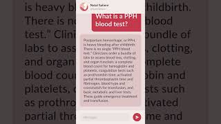 What is a PPH blood test?