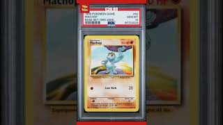 Machop 52/102 Base Set Common Pokemon Card 1999-2000 4th Print PSA 10 GEM MINT Machop 52/102 Base Set Common Pokemon Card 1999-2000 4th Print PSA 10 GEM MINT
