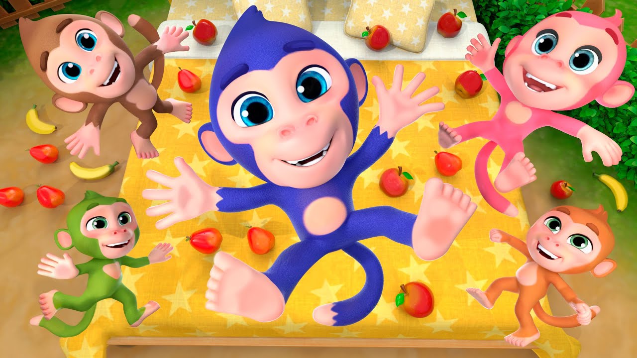 Jump Jump! Five Little Monkeys Song | Lalafun Nursery Rhymes & Kids Songs