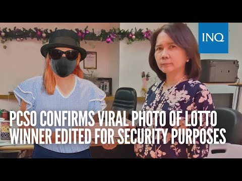 PCSO confirms viral photo of lotto winner edited for security purposes