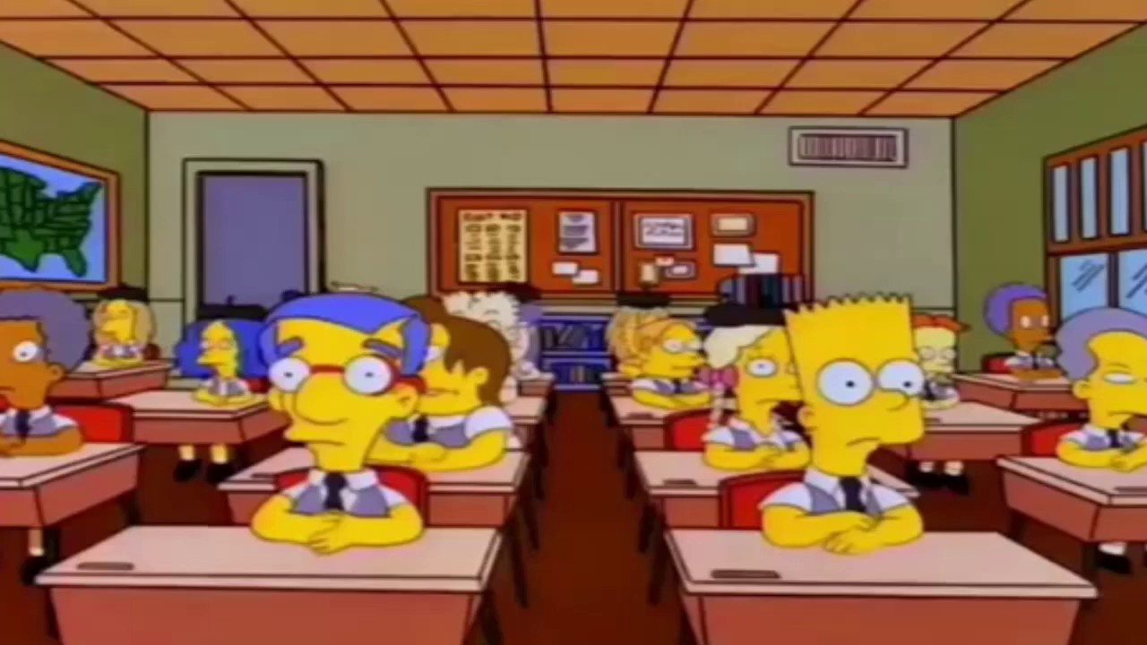 Mrs Krabappel Shows Butt To Students