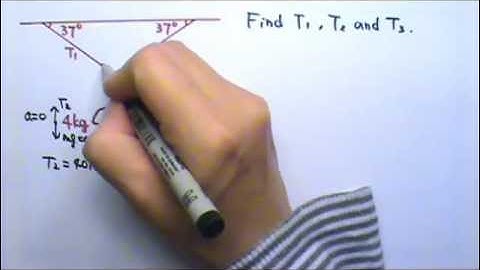 AP Physics 1: Equilibrium 5: Static Equilibrium Problem 4: Object Hung by 3 Cables