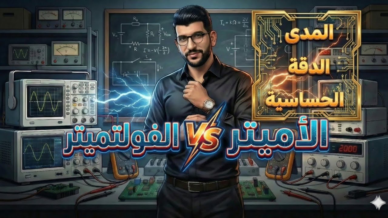 فى 5دقائق إفهم المدى والدقه والحساسسيه للاميتر والفولتميتر |فيزياء ٣ث 2026