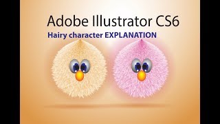 Adobe illustrator CS6 & Illustrator CC Hairy character Explanation