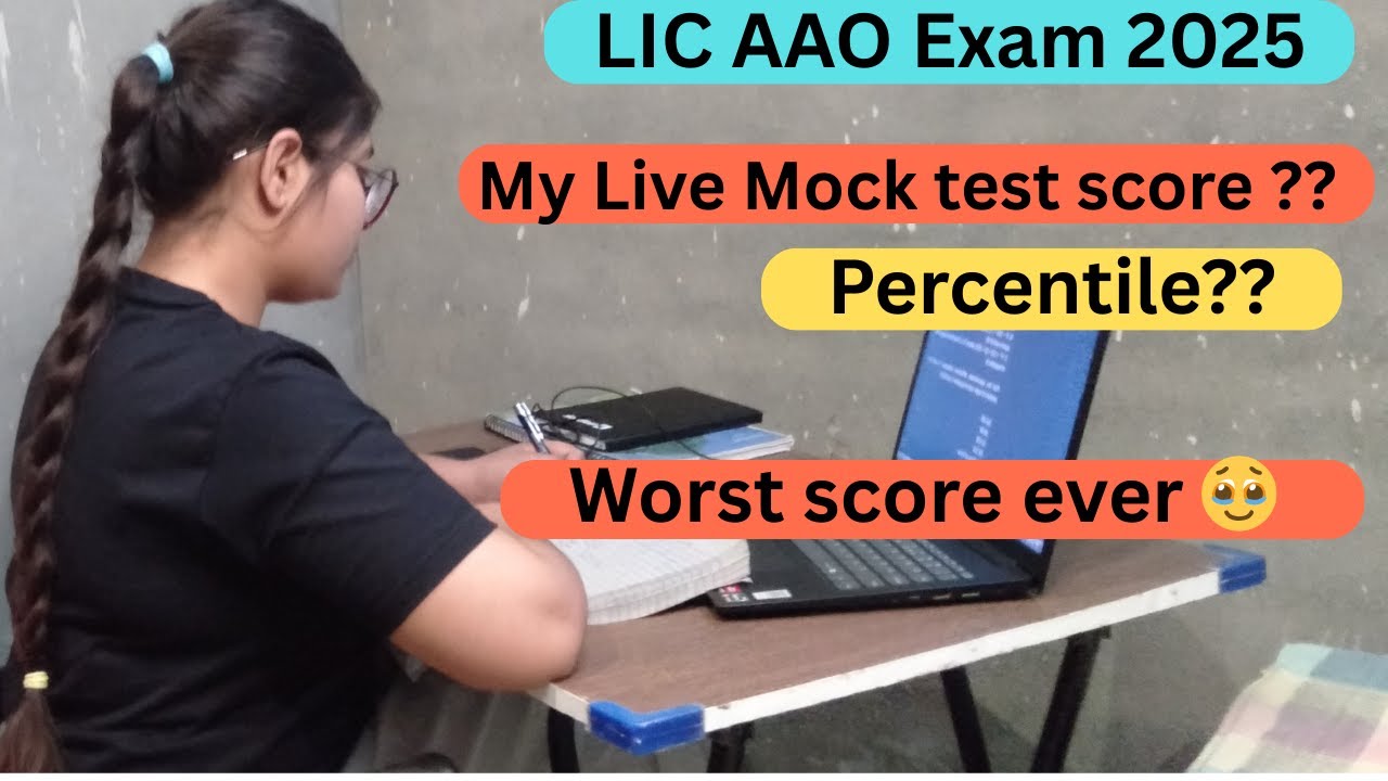 LIC AAO Live Mock test score . Worst score ever 🥹🥹. 