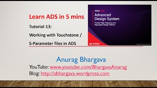 Tutorial-13: Working with Touchstone/S-Parameter Files in ADS screenshot 2