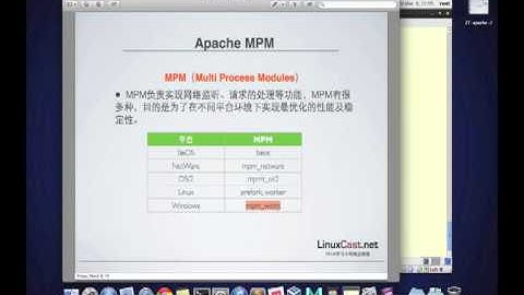 Apache服务基本概念（DSO、MPM等） [LinuxCast视频教程]