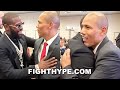 FLOYD MAYWEATHER HUGS JOSE LUIS CASTILLO 20 YEARS AFTER FIRST FIGHT &amp; FIRST REMATCH DURING NVBHOF