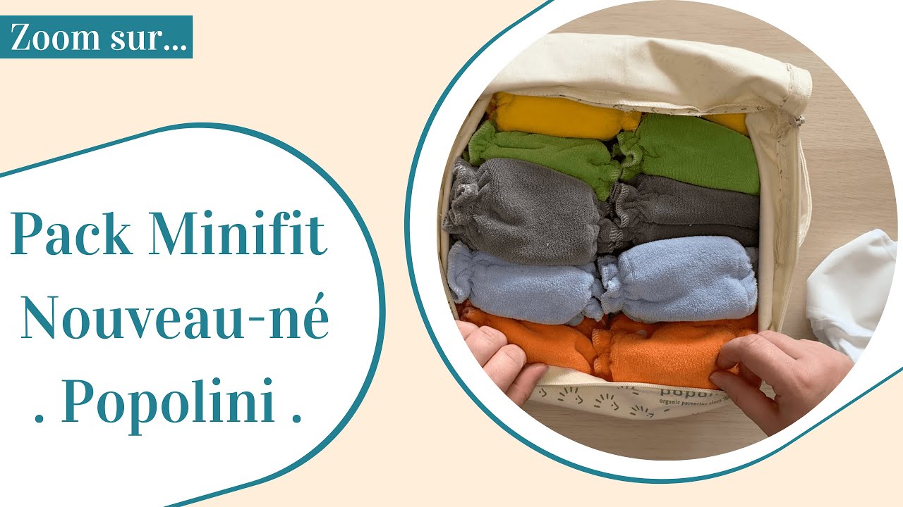 Zoom sur le pack de couches nouveau-né Minifit Popolini | COUCHES LAVABLES  - YouTube