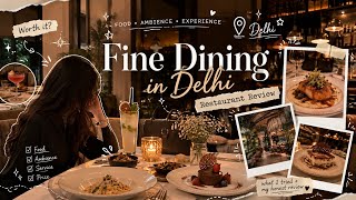 Delhi's Most Beautiful Fine Dining Restaurant 😍 | Honest Food Review | Worth the Hype