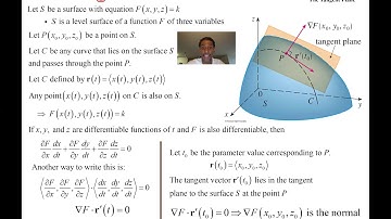 Tangent Planes Video 3 of 4 Implicitly Defined Function