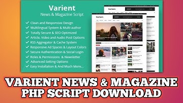 Varient News & Magazine Script Download || News Media Php Script || Codecyone Script Download