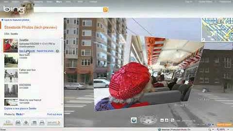 Bing Maps  New Spatial Streetside Photos w  Flickr 360p