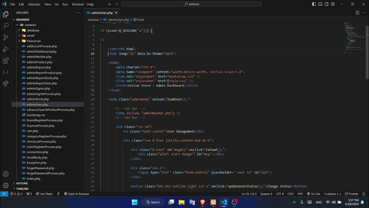 Design a responsive manage users page in admin panel using HTML, CSS ...