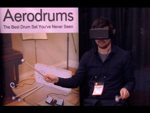 Drumming on air with Aerodrums and Oculus Rift as seen at NAMM 2016