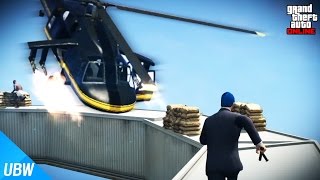 꼼수는 꼼수로 응징한다!! [미니건 헬기 데스런: GTA5] - 울산큰고래