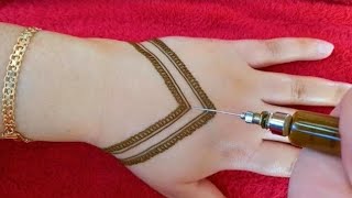 نقش حناء سهل وخفيف للعيد very easy and beautiful henna design