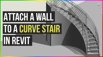 Revit 2020 Tutorial for Beginners: How to Attach a Wall to a Curve Stair in Revit 2020