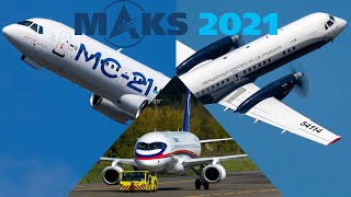 Passenger aircraft at MAKS2021 / Пассажирские самолеты на МАКС2021