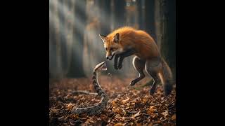 Big snake Vs Fox #shorts #youtube #wildlife #ytshorts #nest #youtubeshorts