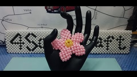 3D Beaded pink Flower by 4Sonscraft