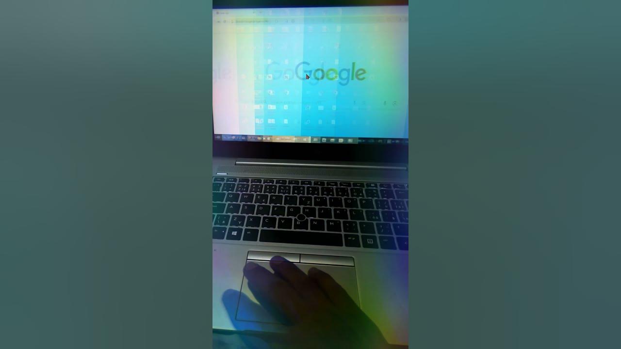 Magic of fingers on touchpad of laptop tricks to switching between