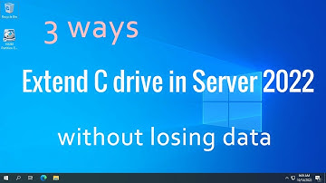 Extend c drive in Windows Server 2022 without losing data