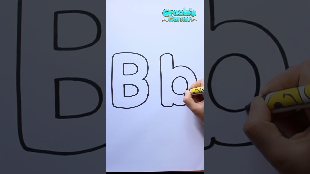 Drawing and coloring the letter B with Gracie! 